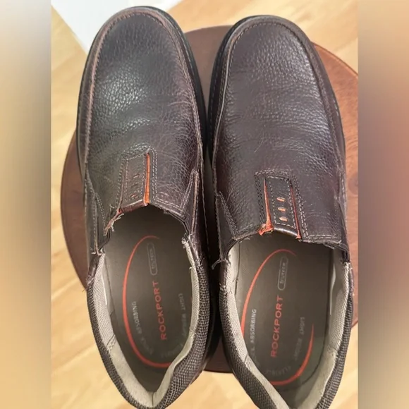 NWOT Rockport Trutech Men's Brown Leather Slip-On Shoes Size 9.5 - Picture 2 of 7
